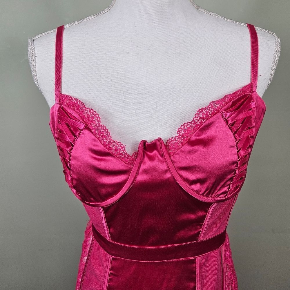 Fashion Nova Melinna Satin Dress – Pink Medium - Picture 3 of 15